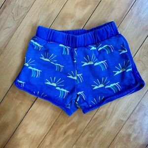 Hanna Andersson Kids Blue Shorts with Yellow Design